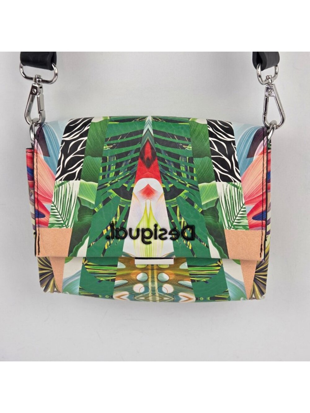 Desigual Arty Sling Bag Tropical Print Crossbody Bag With Adjustable Strap